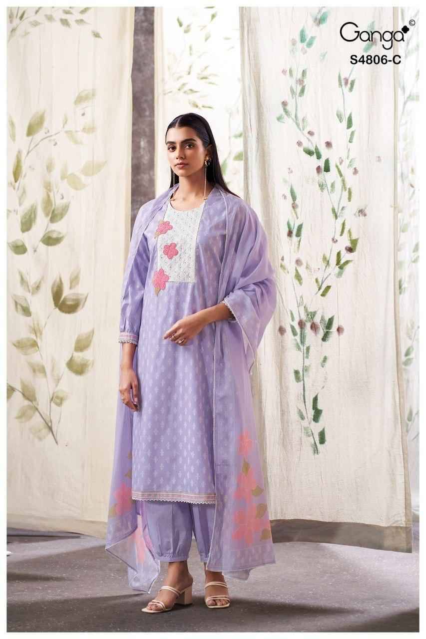 EKAAYA 4806 Series By Ganga Fashion Beautiful Festive Suits Stylish Colorful Fancy Casual Wear & Ethnic Wear PREMIUM COTTON Dresses At Wholesale Price
